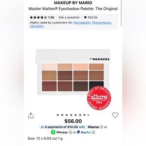 Makeup by Mario Master Mattes the Original Eyeshadow Palette